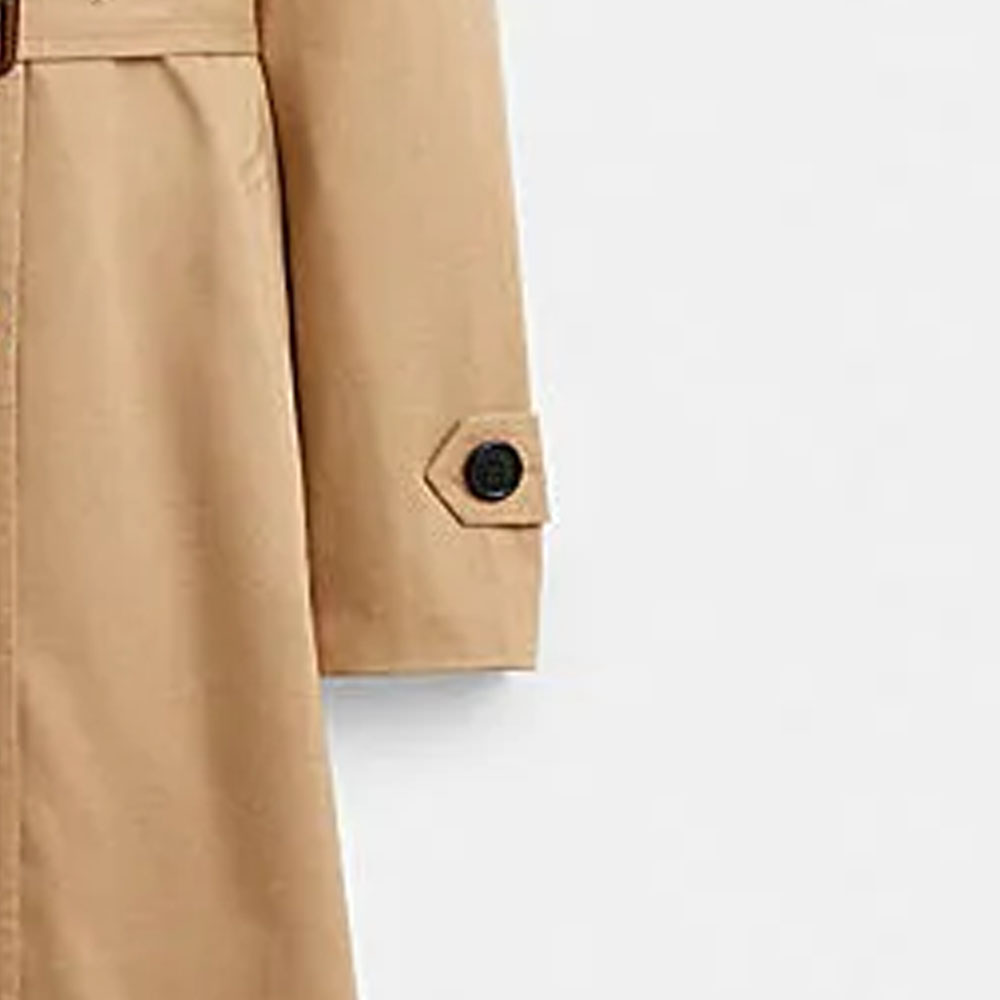 Sizing (Women) COACH SS24  Long Khaki Belted Trench Coat CS607-KHA
