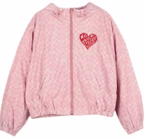 (Women) COACH SS24 Pastel Color Logo Heart Print Zip Hoodie Jacket. CR713-LRD (Women) COACH SS24 Pastel Color Logo Heart Print Zip Hoodie Jacket. CR713-LRD
