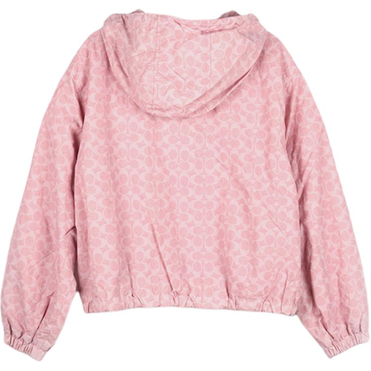 Lookbook (W) COACH SS24 Jaket Hoodie Cetak Logo Hati Warna Pastel dengan Zip. CR713-LRD