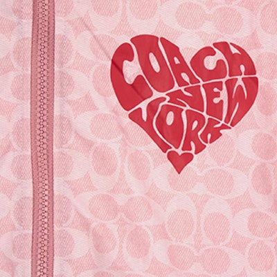 (W) COACH SS24 Jaket Hoodie Cetak Logo Hati Warna Pastel dengan Zip. CR713-LRD Shop (W) COACH SS24 Jaket Hoodie Cetak Logo Hati Warna Pastel dengan Zip. CR713-LRD