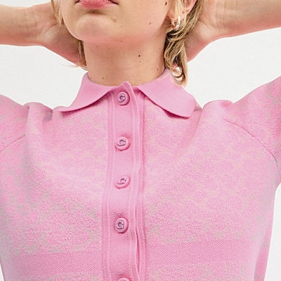 (W) COACH SS24 粉色花卉刺繡短袖襯衫連衣裙 CS693-VQ4 Purchase (W) COACH SS24 粉色花卉刺繡短袖襯衫連衣裙 CS693-VQ4