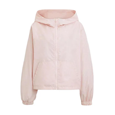 (Women) COACH SS24 Pink Heart Logo Print Zip-Up Hooded Jacket CT701-PIN