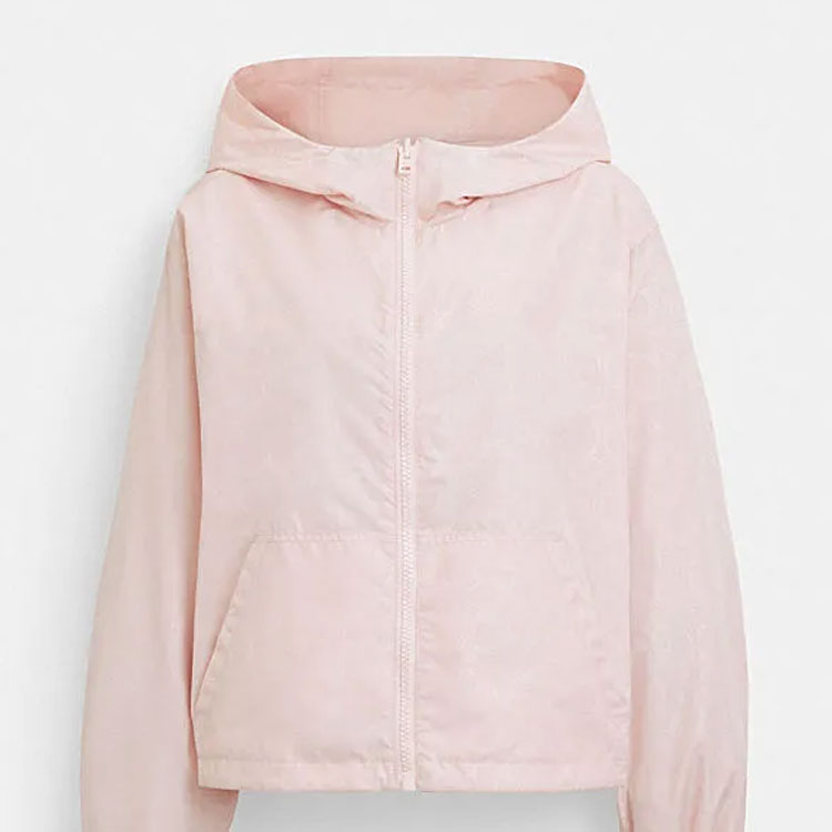 (Women) COACH SS24  Pink Heart Logo Print Zip-Up Hooded Jacket CT701-PIN 圖 7