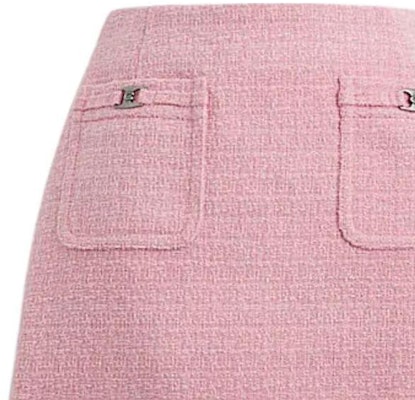 (W) Falda Casual Rosa Tweed con Bolsillo y Cremallera COACH SS24. CN470-PIN Purchase (W) Falda Casual Rosa Tweed con Bolsillo y Cremallera COACH SS24. CN470-PIN