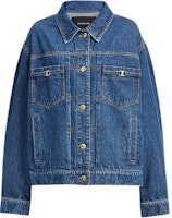 (Women) COACH SS24 Single-Breasted Denim Jacket Blue CU422-MZ3 (Women) COACH SS24 Single-Breasted Denim Jacket Blue CU422-MZ3