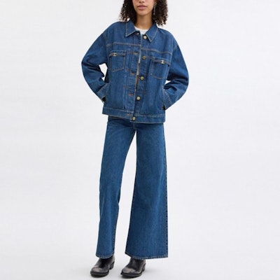 (W) COACH SS24 單排扣牛仔外套 藍色 CU422-MZ3 Lookbook (W) COACH SS24 單排扣牛仔外套 藍色 CU422-MZ3