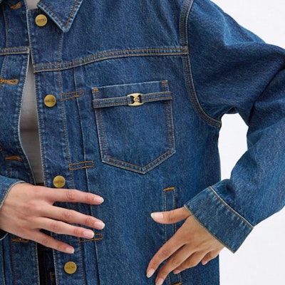 (W) COACH SS24 單排扣牛仔外套 藍色 CU422-MZ3 Purchase (W) COACH SS24 單排扣牛仔外套 藍色 CU422-MZ3