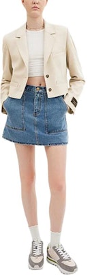 (W) COACH SS24 單色單排扣短版西裝外套 卡其色 CR732-KHA Shop (W) COACH SS24 單色單排扣短版西裝外套 卡其色 CR732-KHA