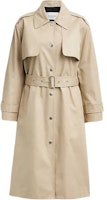 (Women) COACH SS24 Solid Single-Breasted Belted Trench Coat in Light Khaki. CT428-LKH (Women) COACH SS24 Solid Single-Breasted Belted Trench Coat in Light Khaki. CT428-LKH