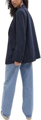 (Women) COACH SS24 Striped Double-Breasted Blazer Navy Blue. CN472-NVWT Shop (Women) COACH SS24 Striped Double-Breasted Blazer Navy Blue. CN472-NVWT