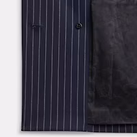 Details for (Women) COACH SS24 Striped Double-Breasted Blazer Navy Blue. CN472-NVWT