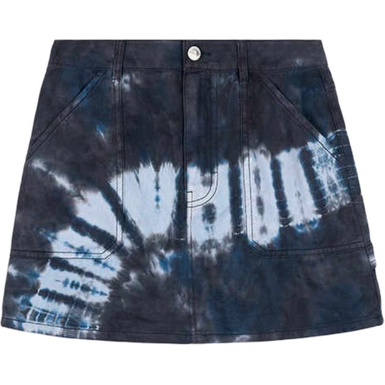 Order (Women) COACH SS24  Tie-Dye Cotton Skirt Light Blue CT005-LBL