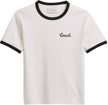 (W) COACH SS24 Kaos Putih Logo Grafis Crew Neck Lengan Pendek CS612-WHT Order (W) COACH SS24 Kaos Putih Logo Grafis Crew Neck Lengan Pendek CS612-WHT