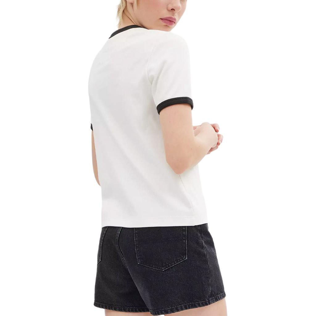 Shop (W) COACH SS24 Kaos Putih Logo Grafis Crew Neck Lengan Pendek CS612-WHT