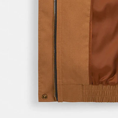 (Women) Coach SS24 Beige Embroidered Logo Zip-Up Jacket CO845-LRC Purchase (Women) Coach SS24 Beige Embroidered Logo Zip-Up Jacket CO845-LRC