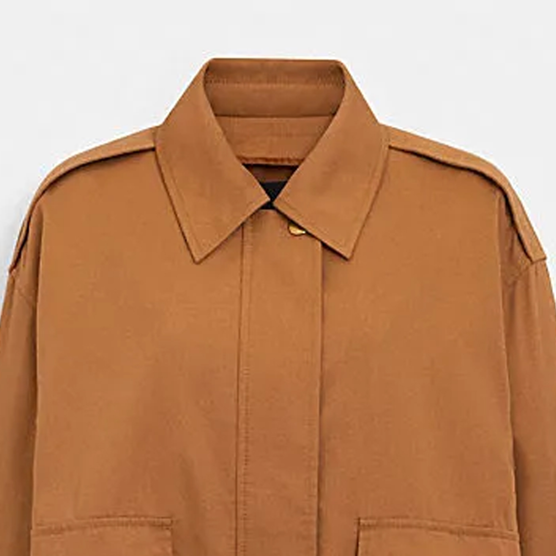 Sizing (Women) Coach SS24 Beige Embroidered Logo Zip-Up Jacket CO845-LRC