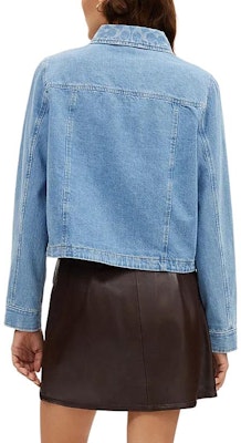 (W) 蔻驰 SS24 标志拉链口袋牛仔夹克 浅色洗长袖外套. CO849-P9J Shop (W) 蔻驰 SS24 标志拉链口袋牛仔夹克 浅色洗长袖外套. CO849-P9J