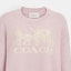 Shop (W) 코치 SS24 핑크 로고 레터 패턴 크루넥 스웨터. CP242-PIN
