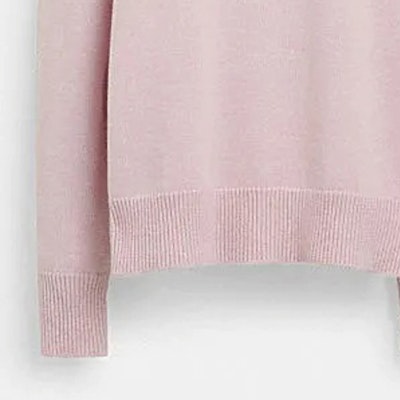 (W) 코치 SS24 핑크 로고 레터 패턴 크루넥 스웨터. CP242-PIN Sizing (W) 코치 SS24 핑크 로고 레터 패턴 크루넥 스웨터. CP242-PIN