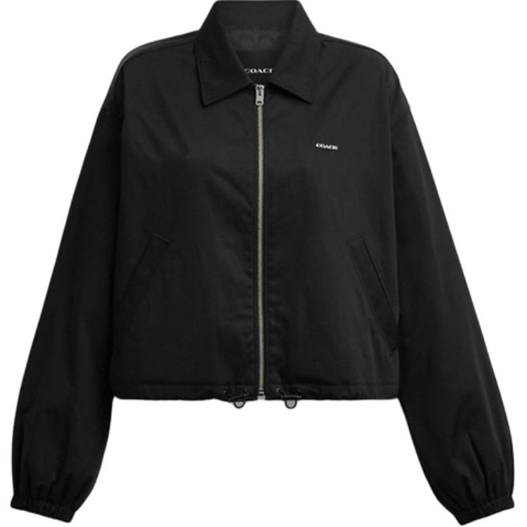 Order (W) COACH SS25 黑色腰帶戶外外套 CAG61-BLK