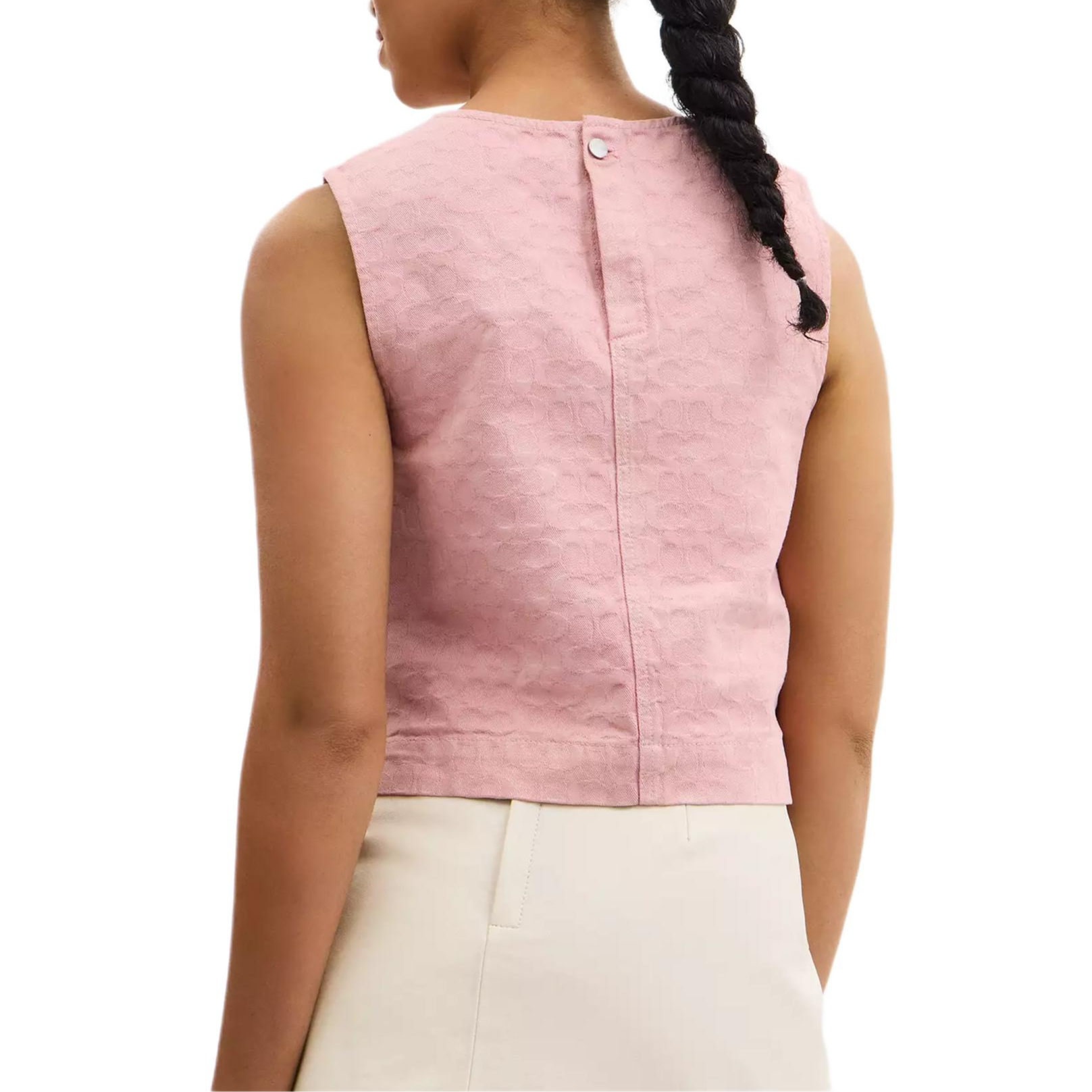 Shop (Women) COACH SS25  Denim Vest with Back Button Closure. CAU39-PIN