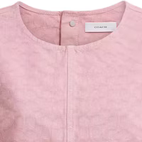 Details for (Women) COACH SS25 Denim Vest with Back Button Closure. CAU39-PIN