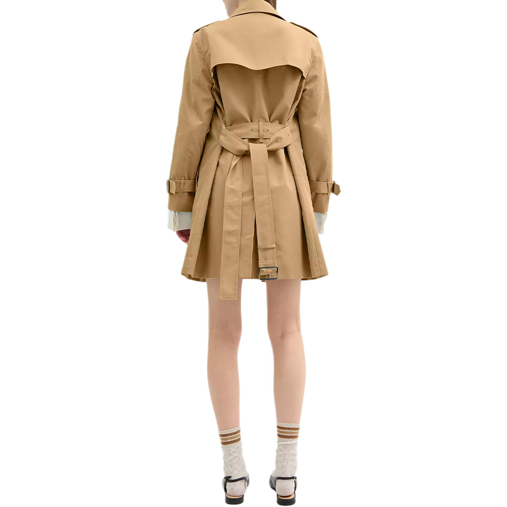 Shop (W) コーチ SS25 ダブルブレスト 長袖コート カーキカラー CAB99-KHA