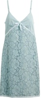 (Women) COACH SS25 Light Blue V-Neck Lace Slip Dress with Bow Detailing. CZ626-LBL (Women) COACH SS25 Light Blue V-Neck Lace Slip Dress with Bow Detailing. CZ626-LBL