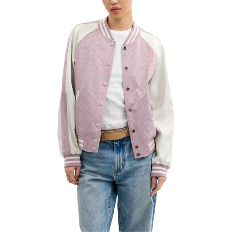 Lookbook (W) コーチ SS25 リバーシブル フローラル 長袖ジャケット ライトパープル. CAH79-MAU