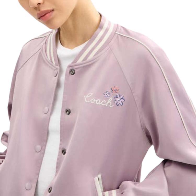 Sizing (W) コーチ SS25 リバーシブル フローラル 長袖ジャケット ライトパープル. CAH79-MAU