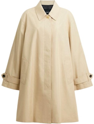 (Women) COACH SS25 Single-Breasted Long Coat Solid Khaki Color CY760-LKH Buy (Women) COACH SS25 Single-Breasted Long Coat Solid Khaki Color CY760-LKH