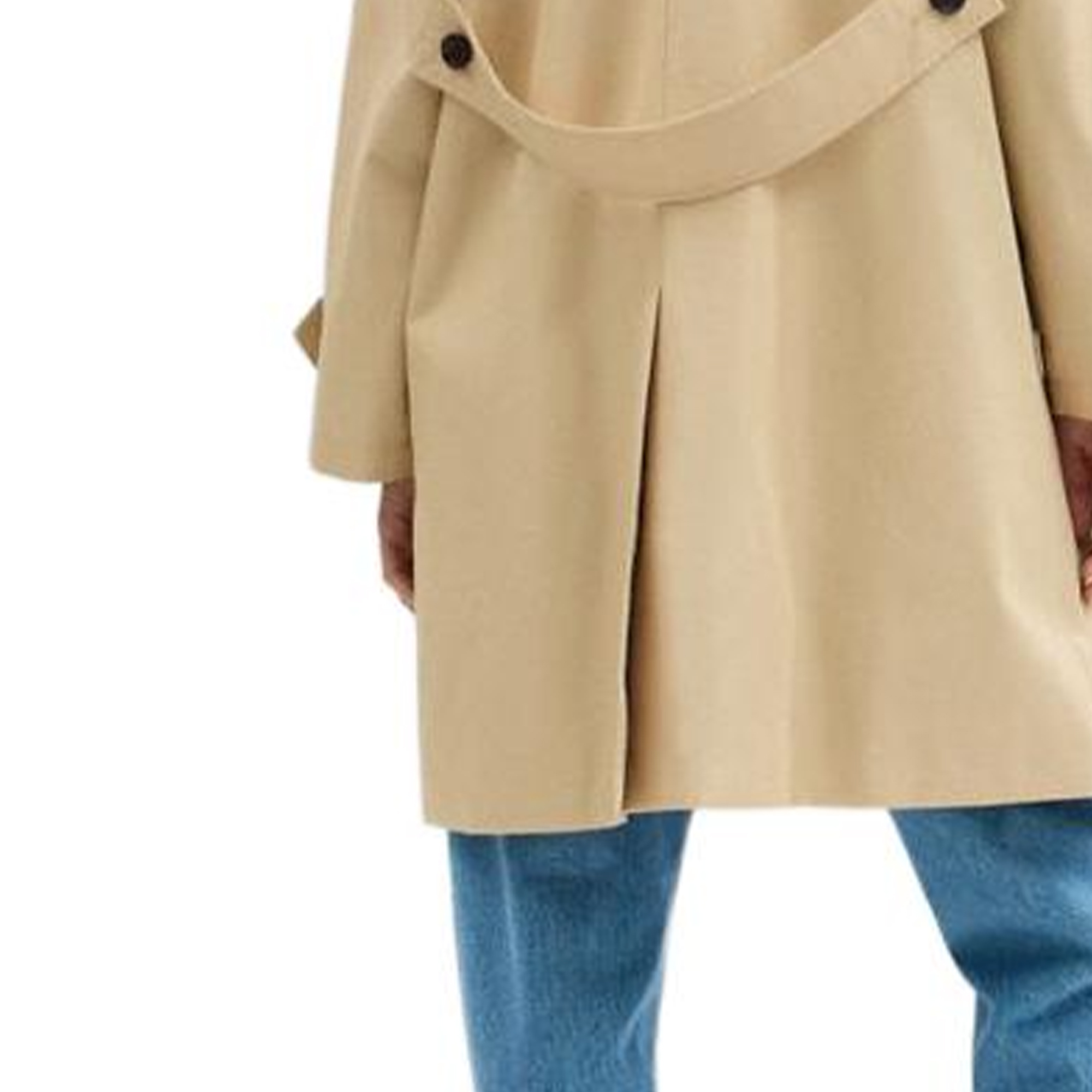 Details for (Women) COACH SS25  Single-Breasted Long Coat Solid Khaki Color CY760-LKH
