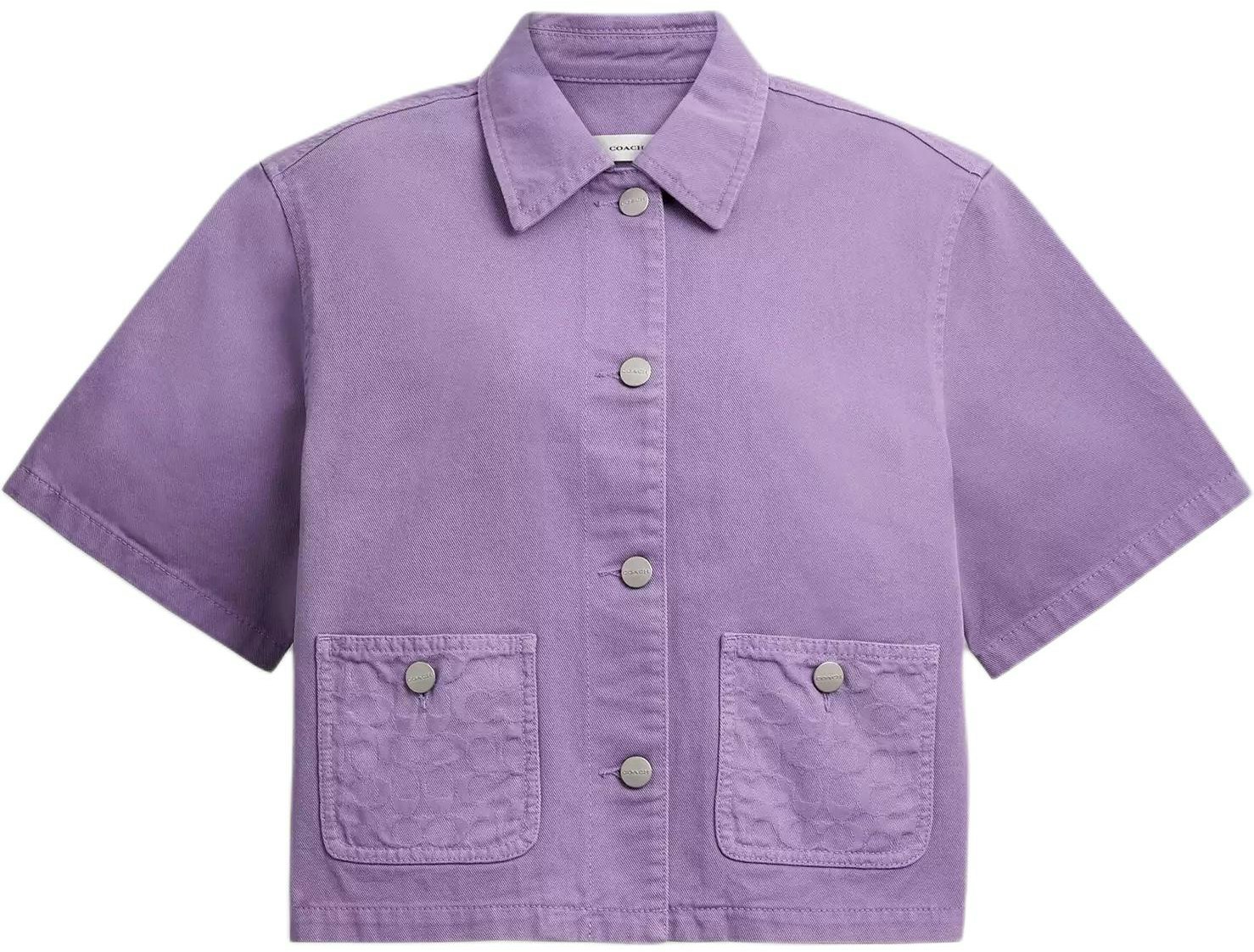women-coach-ss-25-studded-cotton-denim-short-sleeve-loose-shirt-cat-88-pur