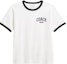 Order (Women) COACH SS25 White Crewneck T-Shirt with Contrast Trim. CAH76-WHT