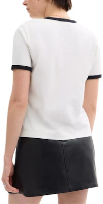 (Women) COACH SS25 White Crewneck T-Shirt with Contrast Trim. CAH76-WHT Shop (Women) COACH SS25 White Crewneck T-Shirt with Contrast Trim. CAH76-WHT