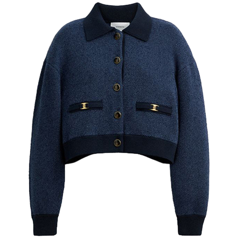 Order (W) Coach SS25 藍色短版紐扣外套 CZ736-BLU