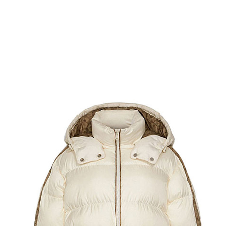 Shop (W) COACH Jaket Down Hoodie Ber-Resleting Bergaris Off-White. C5171-CRM