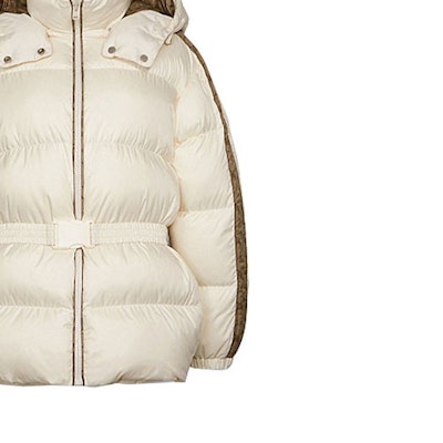 (W) COACH Jaket Down Hoodie Ber-Resleting Bergaris Off-White. C5171-CRM Details for (W) COACH Jaket Down Hoodie Ber-Resleting Bergaris Off-White. C5171-CRM