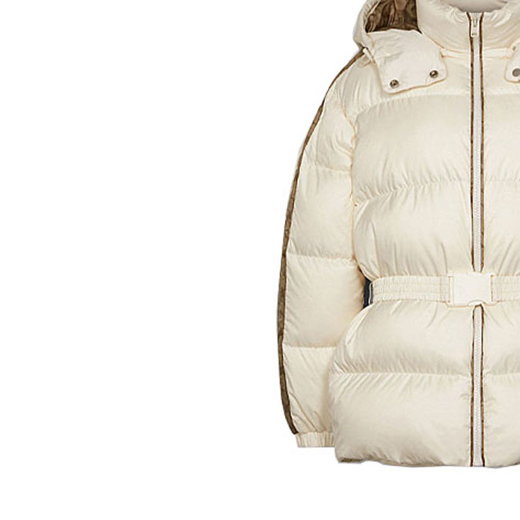 Sizing (W) COACH Jaket Down Hoodie Ber-Resleting Bergaris Off-White. C5171-CRM