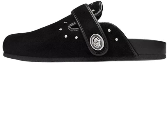 (Women) COACH Suede Black Slip-On Clog Sandals CU236-BLK Buy (Women) COACH Suede Black Slip-On Clog Sandals CU236-BLK