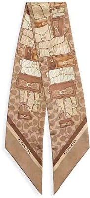 (Women) COACH Tabby Floral Print Handbag with Silk Scarf - Khaki CAS77-TN2 Order (Women) COACH Tabby Floral Print Handbag with Silk Scarf - Khaki CAS77-TN2