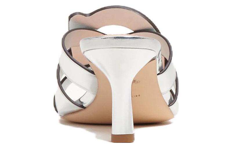 (W) Coach Tillie Leather Open-Toe Slide 'Silver' 圖 4