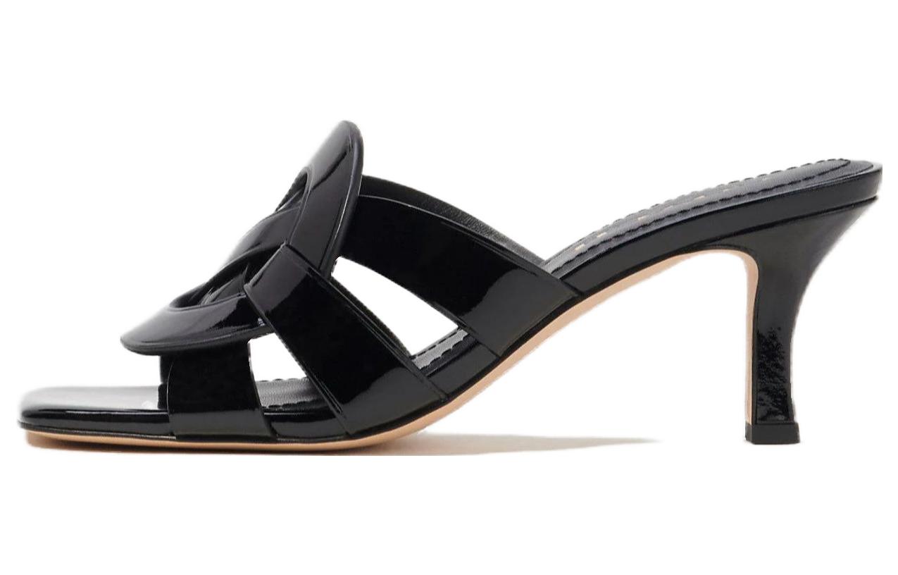 Buy (W) Coach Tillie Cuero Charol Sandalia Punta Cuadrada 'Negro' CN164_BKA