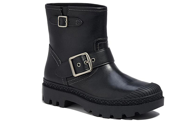 Order (Women) Coach Trooper Boot 'Leather Moto - Black' CD292_BLK