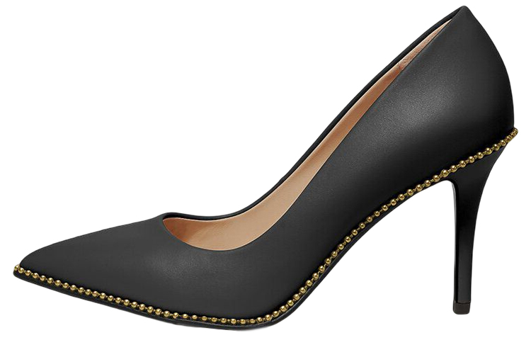(Women) Coach Waverly 'Black Pointed-Toe Stiletto' G3935_BLK