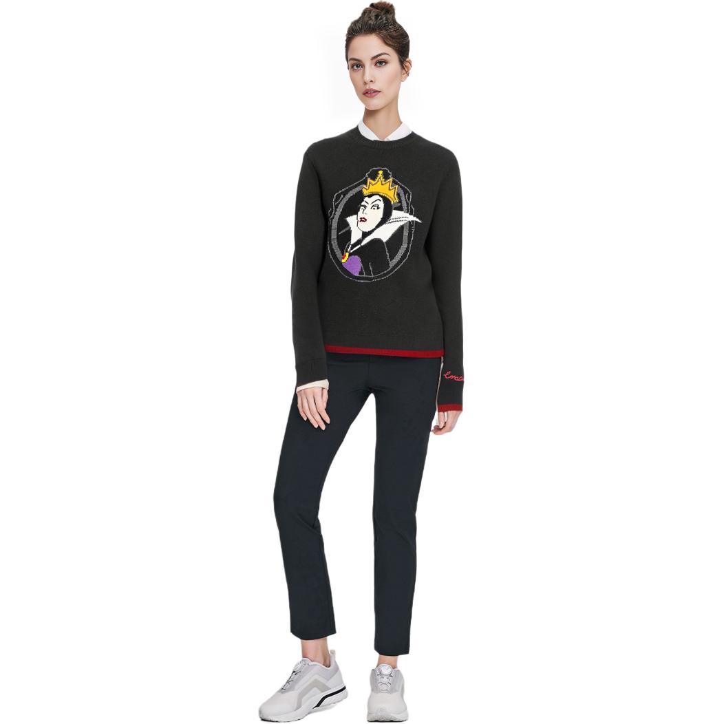 Purchase (W) COACH x Disney FW22 Evil Queen Bordir Sweater Hitam Wanita CB642-BLK