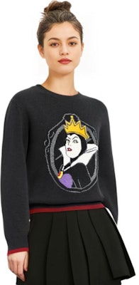 (W) COACH x Disney FW22 Evil Queen Bordir Sweater Hitam Wanita CB642-BLK Sizing (W) COACH x Disney FW22 Evil Queen Bordir Sweater Hitam Wanita CB642-BLK