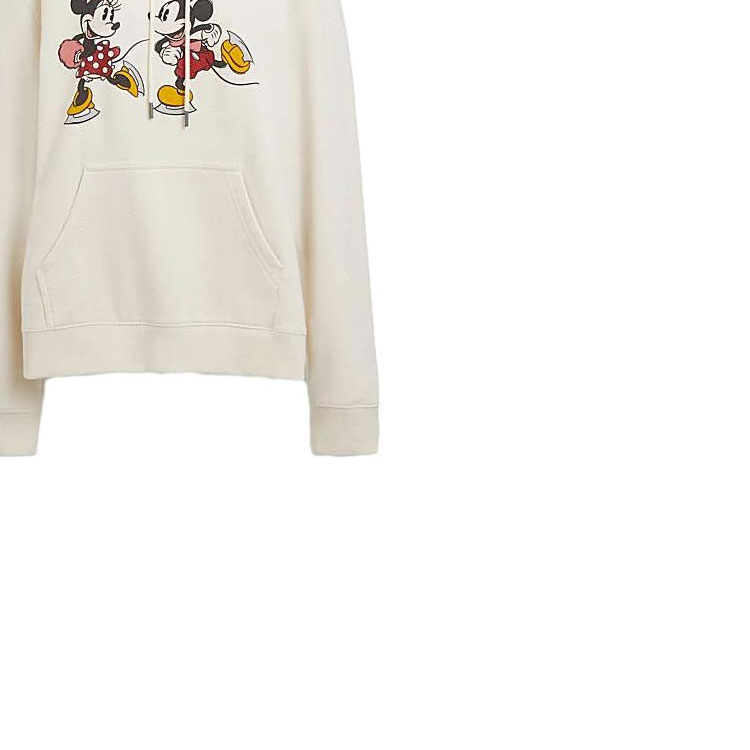 Sizing (W) COACH x Disney FW23 米奇印花連帽衫 奶油色。 CL692-CRM