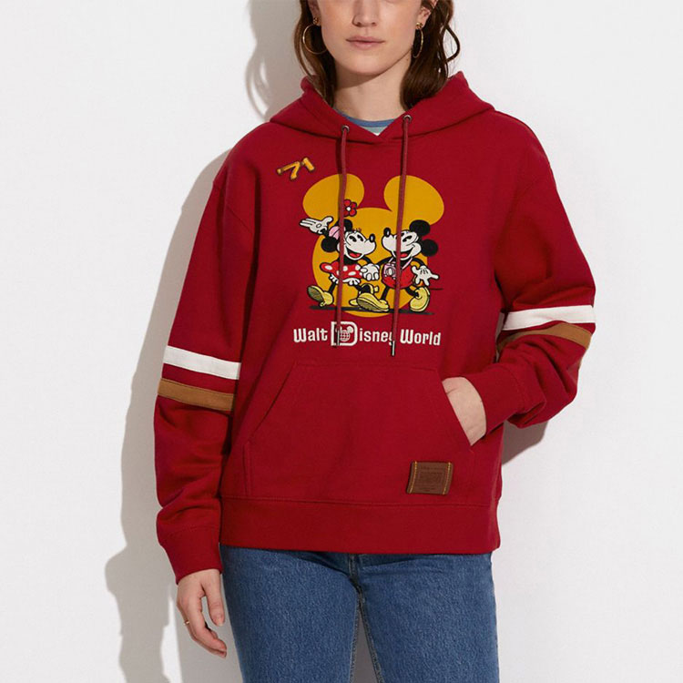 (Women) Coach Disney SS22 Red Hoodie with Cartoon Print C9144-RED 圖 3