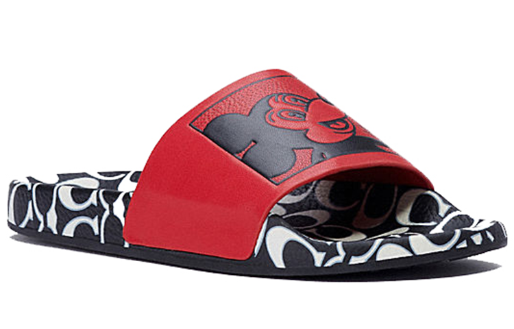 (W) Coach Fashion Casual Slippers 'Red/Black' 圖 4